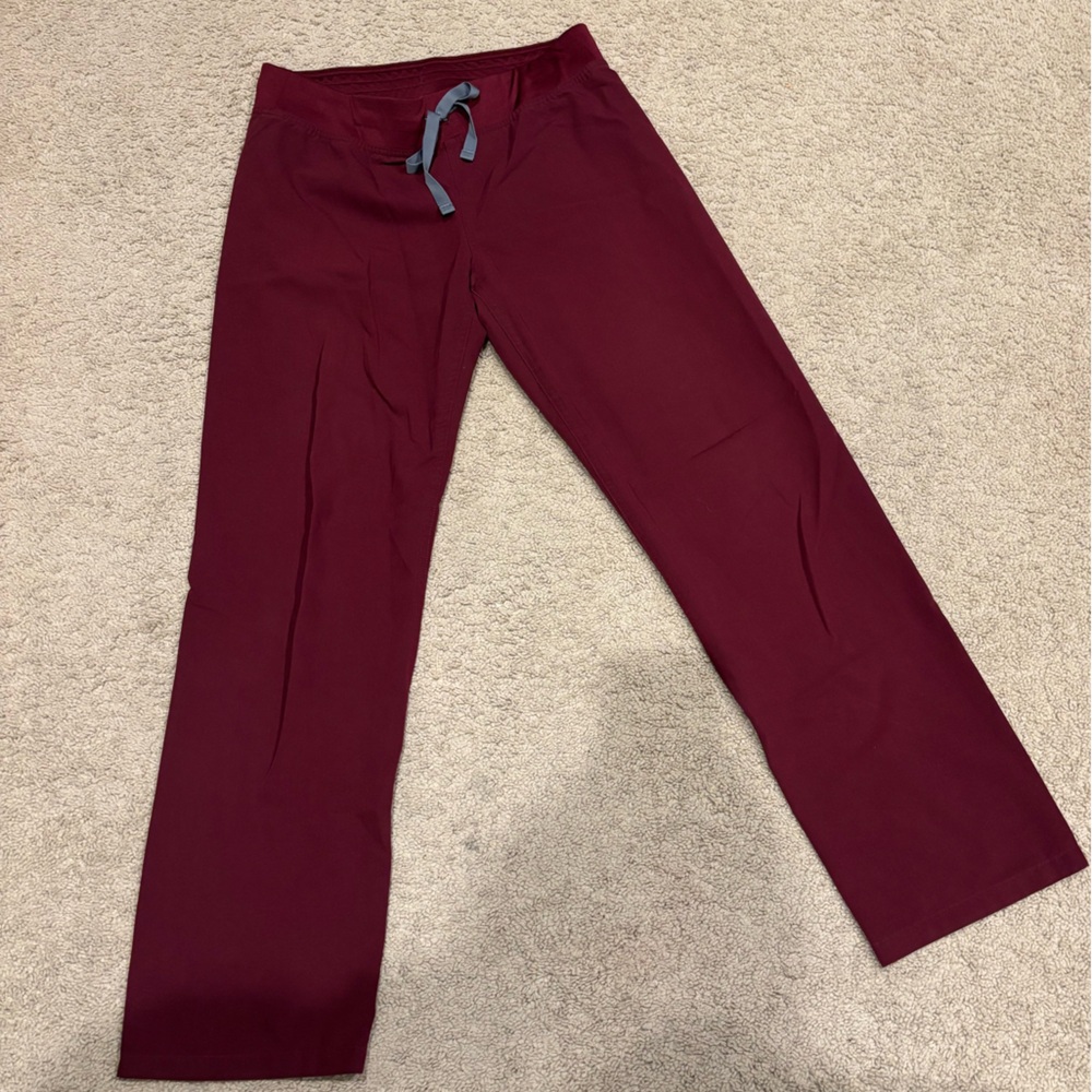 Figs Livingston Burgundy Technical Collection Scrub Pants